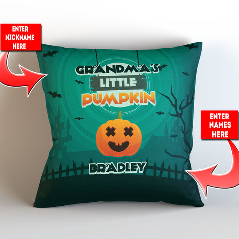 Grandma’s Pumpkins Halloween Personalized Pillow Cover