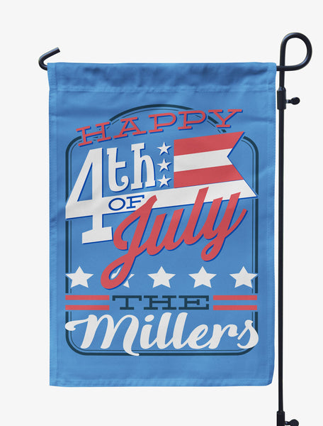 Happy 4th of July Personalized Flag - Mostly Pillows