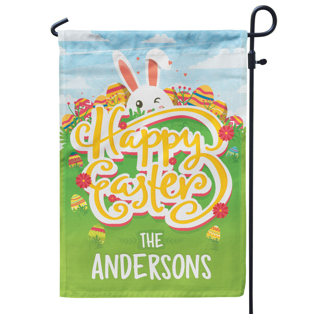 Happy Easter Personalized Flag