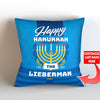 Happy Hanukkah Personalized Throw Pillow Cover