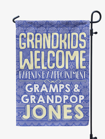 Grandkids Welcome - Parents by Appointment Personalized Flag