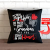 Here Together or Miles Apart Personalized Pillow Cover - 18
