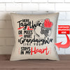 Here Together or Miles Apart Personalized Pillow Cover - 18