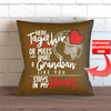 Here Together or Miles Apart Personalized Pillow Cover - 18