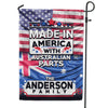 Made in America With Australian Parts Personalized Flag