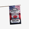 Made in America With Canadian Parts Personalized Flag