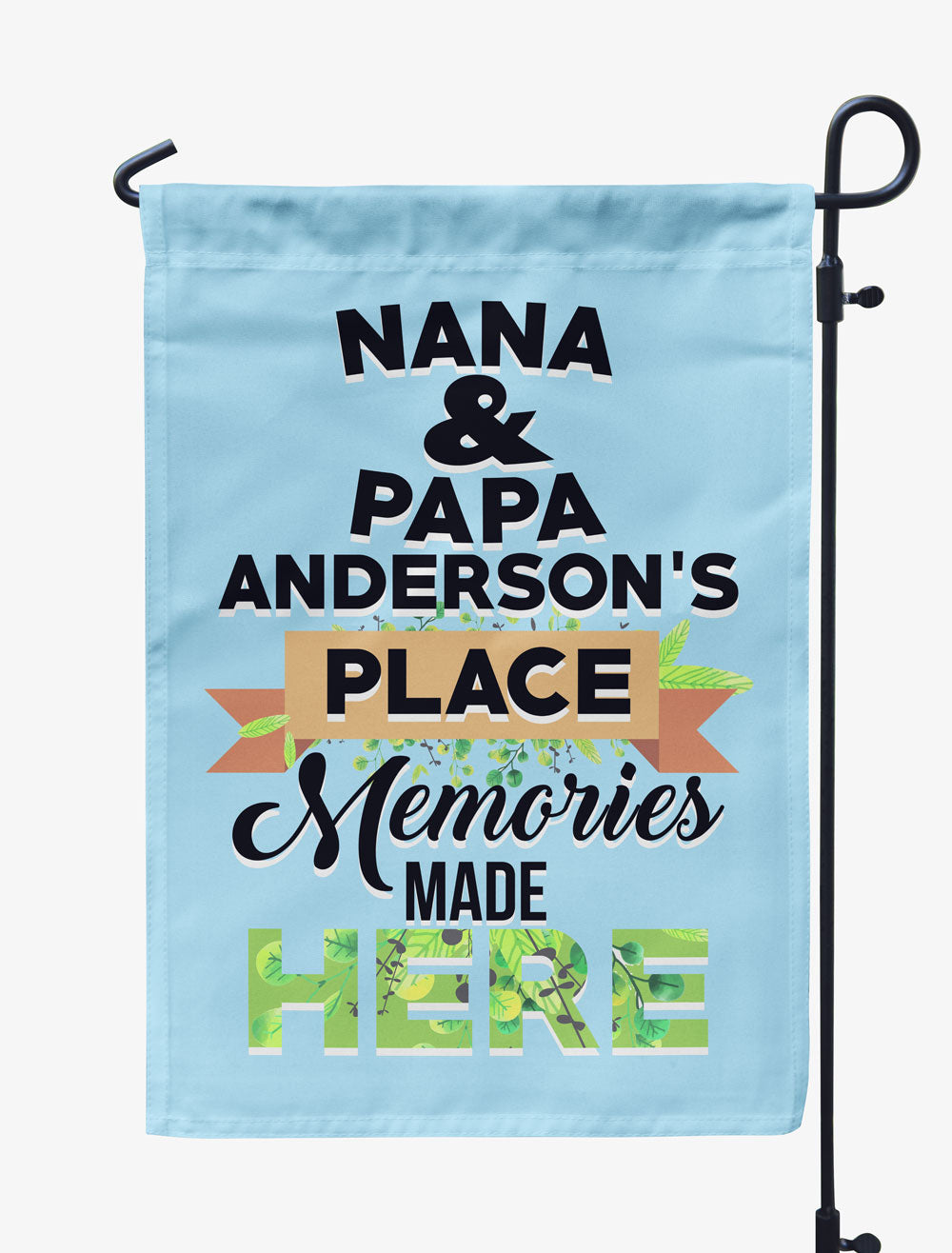 Grandparent’s Place - Memories Made Here Personalized Flag – Version 2