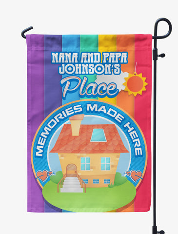 Grandparent’s Place - Memories Made Here Personalized Flag
