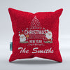 Merry Christmas and Happy New Year Personalized  Throw Pillow Cover - 18