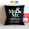 Mr and Mrs Personalized Throw Pillow Cover With Insert  – Style 3