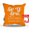 Mr & Mrs - Spanish Personalized Throw Pillow Cover - 18