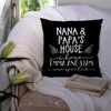 Grandma & Grandad's House Personalized Throw Pillow with Insert