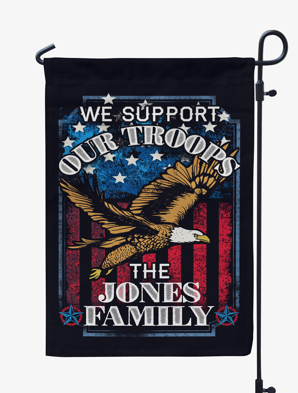 We Support our Troops Personalized Flag