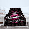 First Valentine's Together Personalized  Blanket - Style 2