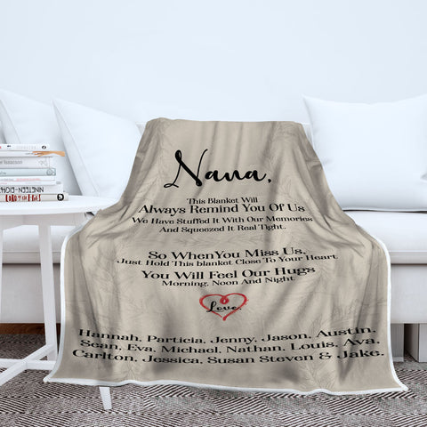 Grandma This Blanket Will Always Remind You Of Us Personalized Blanket