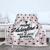 Our First Valentine's As Mr & Mrs Personalized Blanket – Style 2