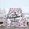 Our First Valentine's As Mr & Mrs Personalized Blanket – Style 2