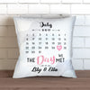 The Day We Met Calendar Personalized Throw Pillow Cover - 18