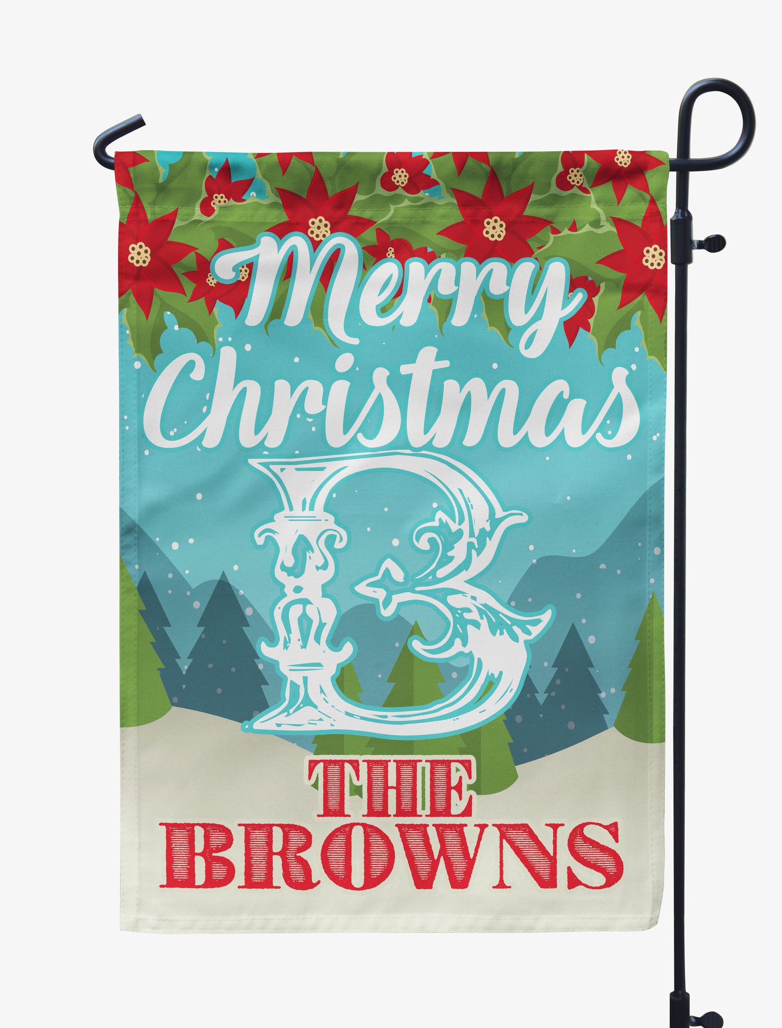 Merry Christmas Personalized Flag