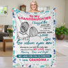 To My Granddaughter -  Personalized Blanket