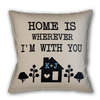 Home is Wherever I’m With You Personalized Throw Pillow with Insert