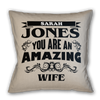 Amazing Partner Personalized Throw Pillow with Insert
