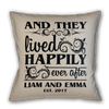 Happily Ever After Personalized Throw Pillow with Insert