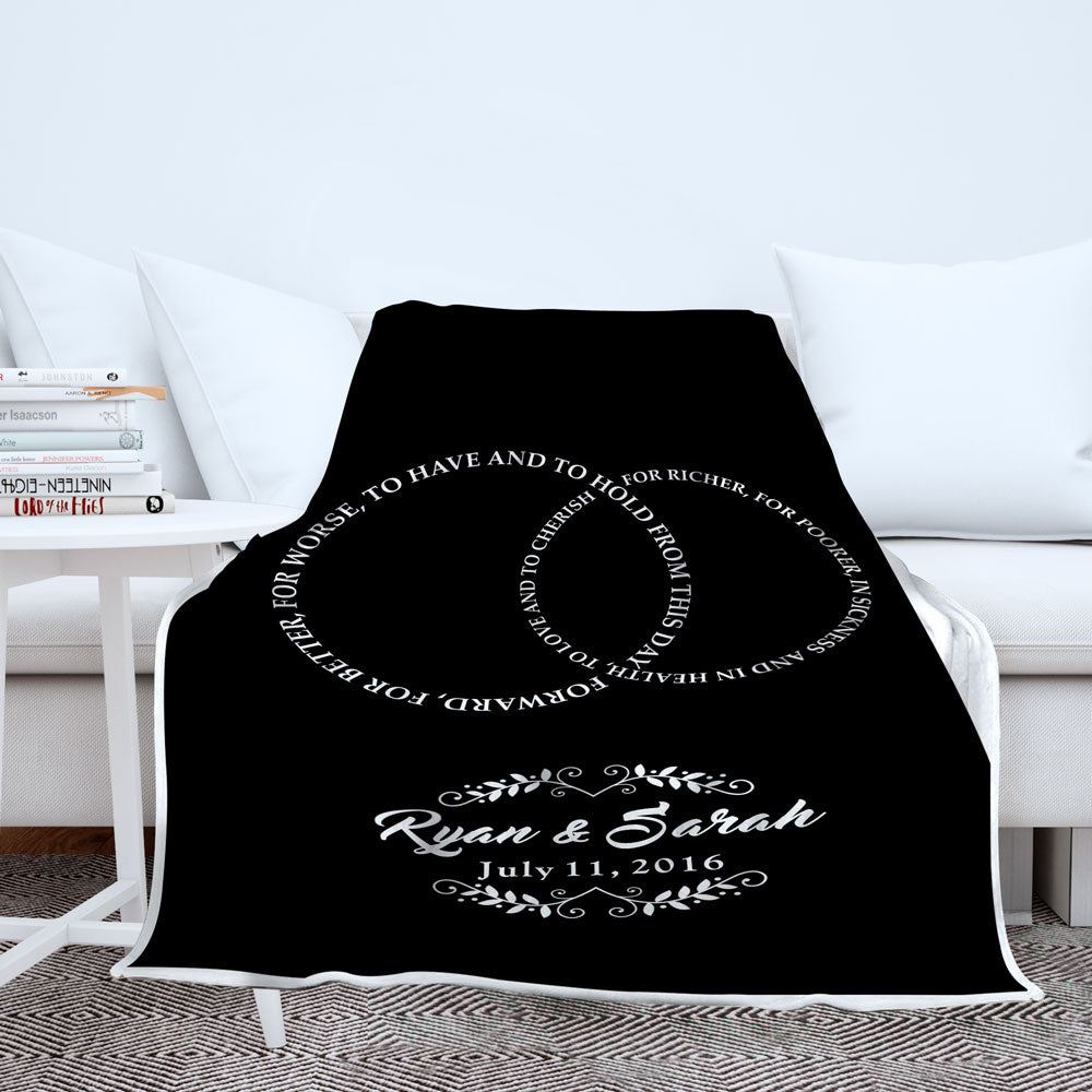 Wedding Vows Personalized Blanket Mostly Pillows