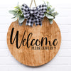 Welcome Please Leave By 9 Wooden Door Sign