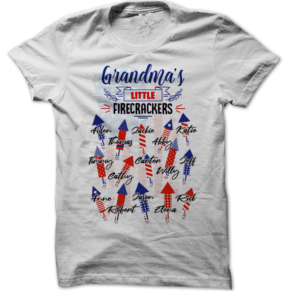 Grandma’s Little Firecrackers Personalized Unisex T-shirt