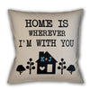 Home is Wherever I’m With You Personalized Throw Pillow with Insert