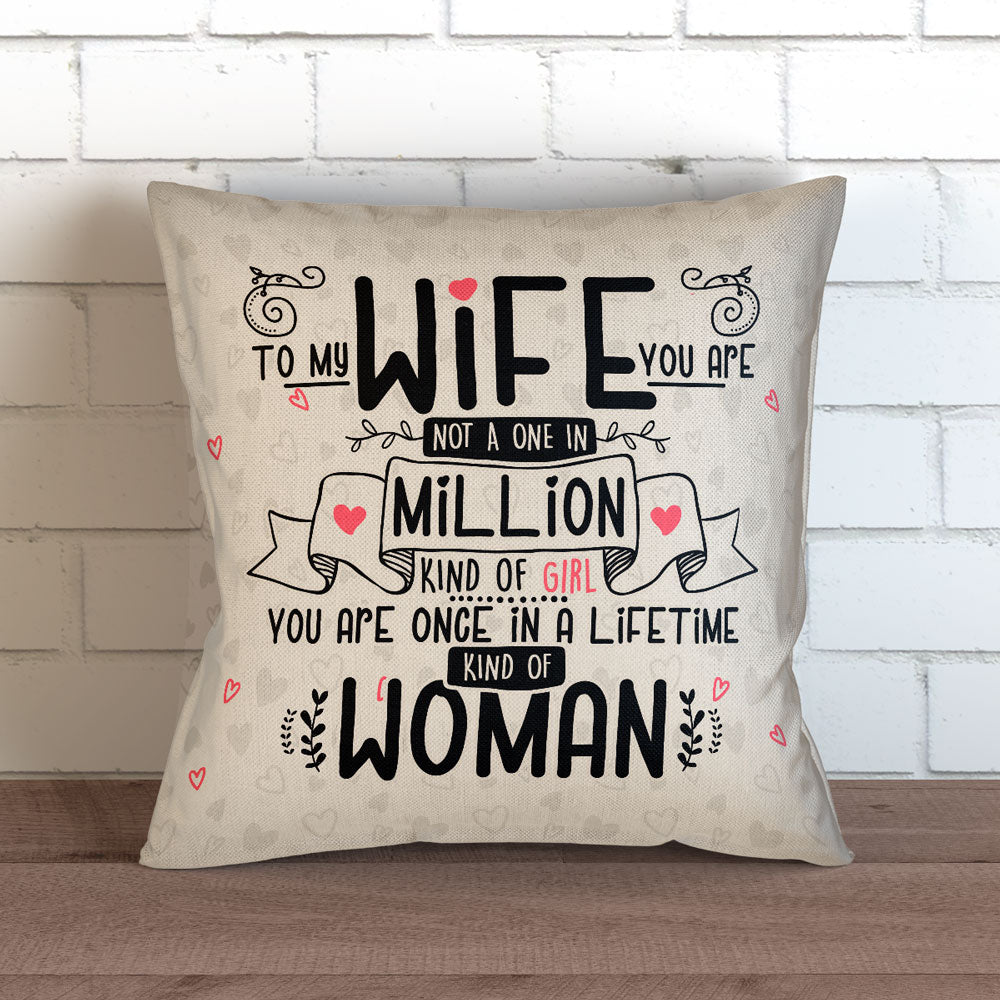 Wife In A Million Throw Pillow Cover - 18" x 18"