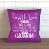 Wife In A Million Throw Pillow Cover - 18