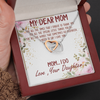 My Dear Mom I Love You - Interlocking Heart Necklace