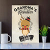 Grandma’s Little Reindeer Personalized Wall Art Canvas