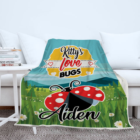 Grandma’s Love Bugs Personalized Blanket