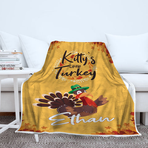 Grandma’s Little Turkeys Personalized Blankets