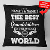 Best Grandchildren in the World Personalized Pillowcover - Throw Pillow Cover - 18