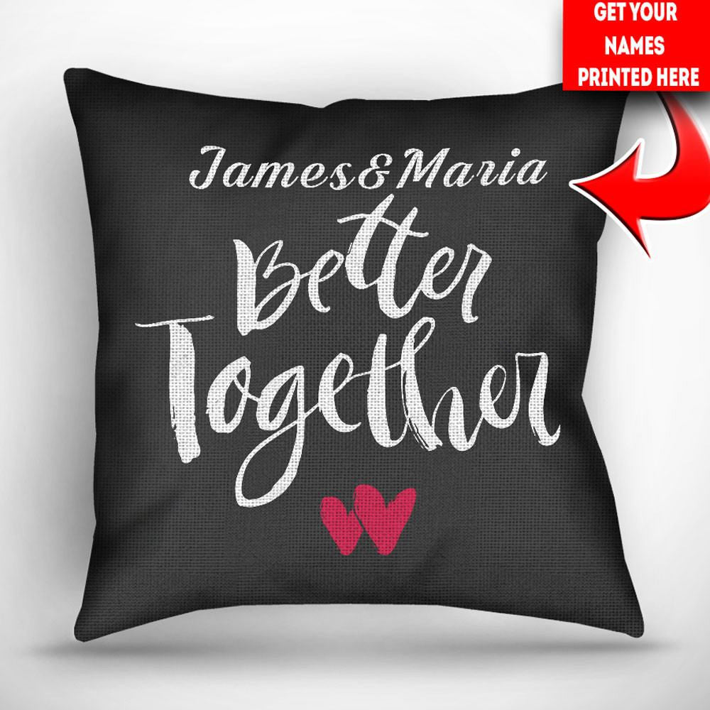 Better Together Personalized Throw Pillow Cover - 18" X 18"