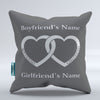Boyfriend Girlfriend Heart - Personalized Throw Pillow Cover - 18