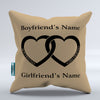 Boyfriend Girlfriend Heart - Personalized Throw Pillow Cover - 18