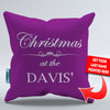 Christmas at the (Family Name) - Personalized Throw Pillow Cover - 18