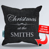 Christmas at the (Family Name) - Personalized Throw Pillow Cover - 18