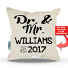 Dr and Mrs - Personalized Throw Pillow Cover - 18