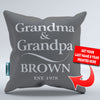 Grandma and Grandpa Personalized Throw Pillow Cover - 18