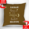 I Love You to the Moon and Back Personalized  Throw Pillow Cover- 18