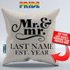 Mr & Mr Personalized Throw Pillow Cover - 18