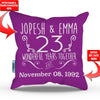 Relationship Anniversary Personalized Throw Pillow Cover - 18