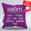 Thankful Family  Personalized Throw Pillow Cover - 18