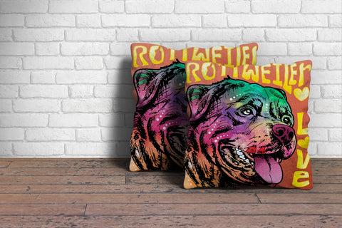 Rottweiler Dog Throw Pillow Cover - DS